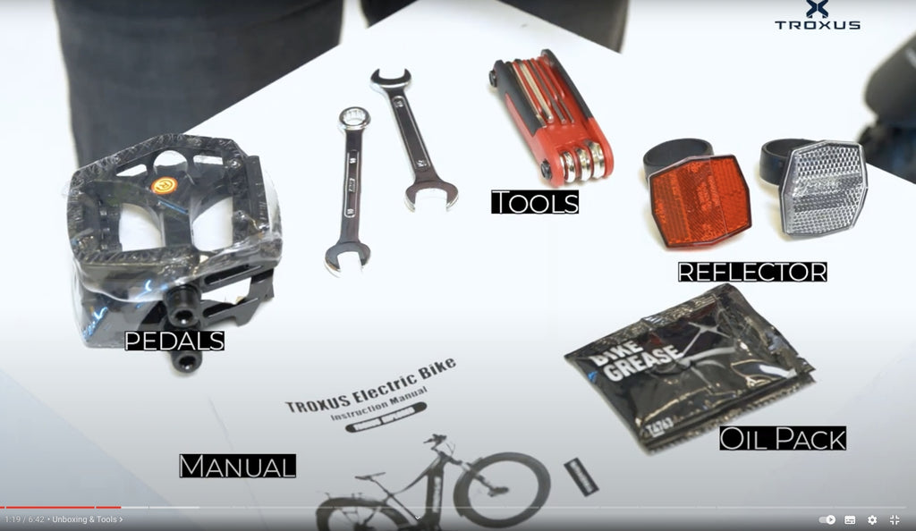 Electric bike travel repair kit