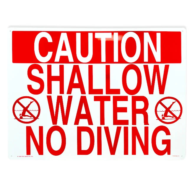 caution shallow water no diving