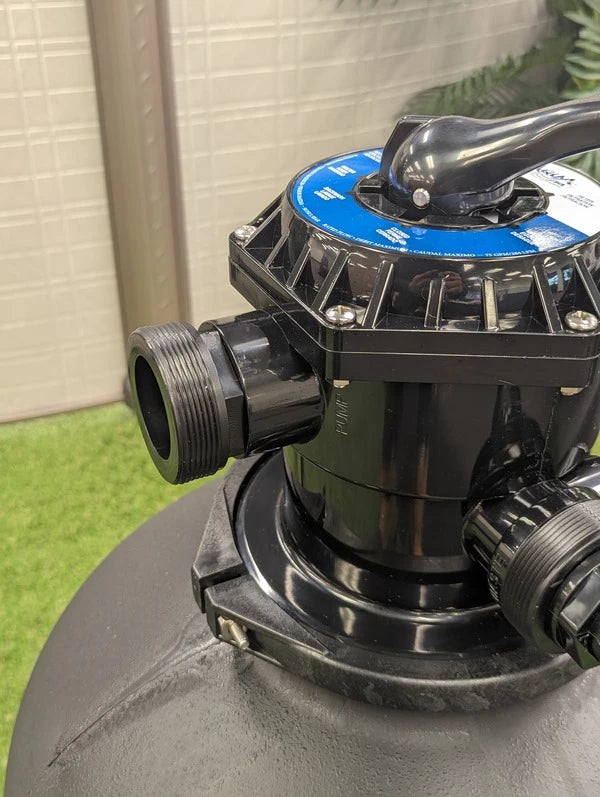 Connecting hoses on aquapro sand filter step 7