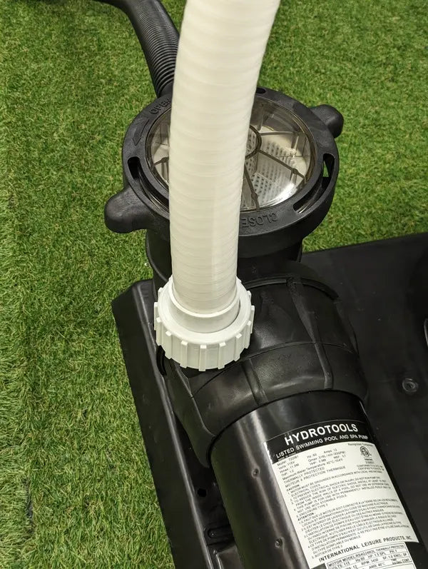 connecting the hoses on your hydrotools sand filter step 12