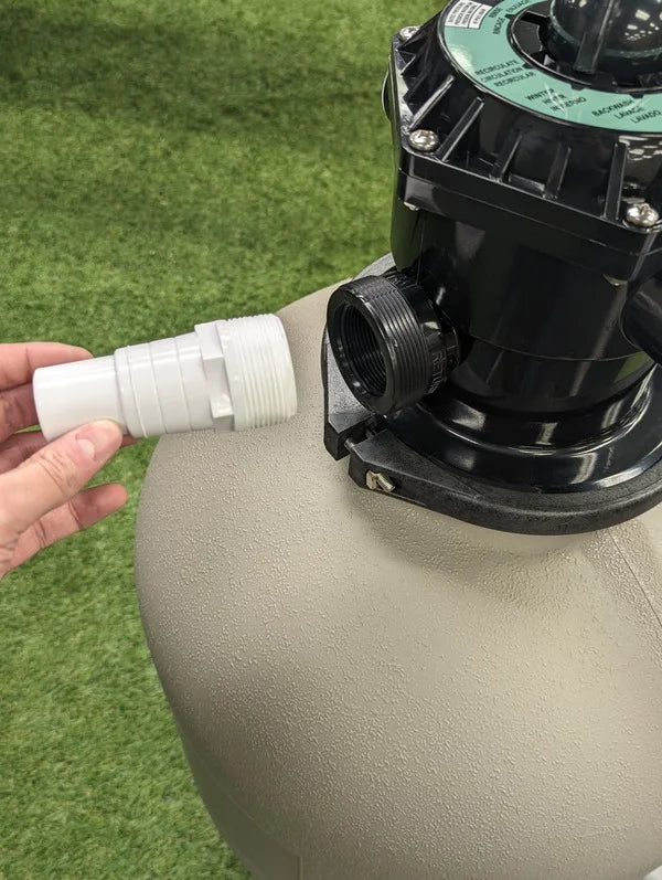 connecting the hoses on your hydrotools sand filter step 15