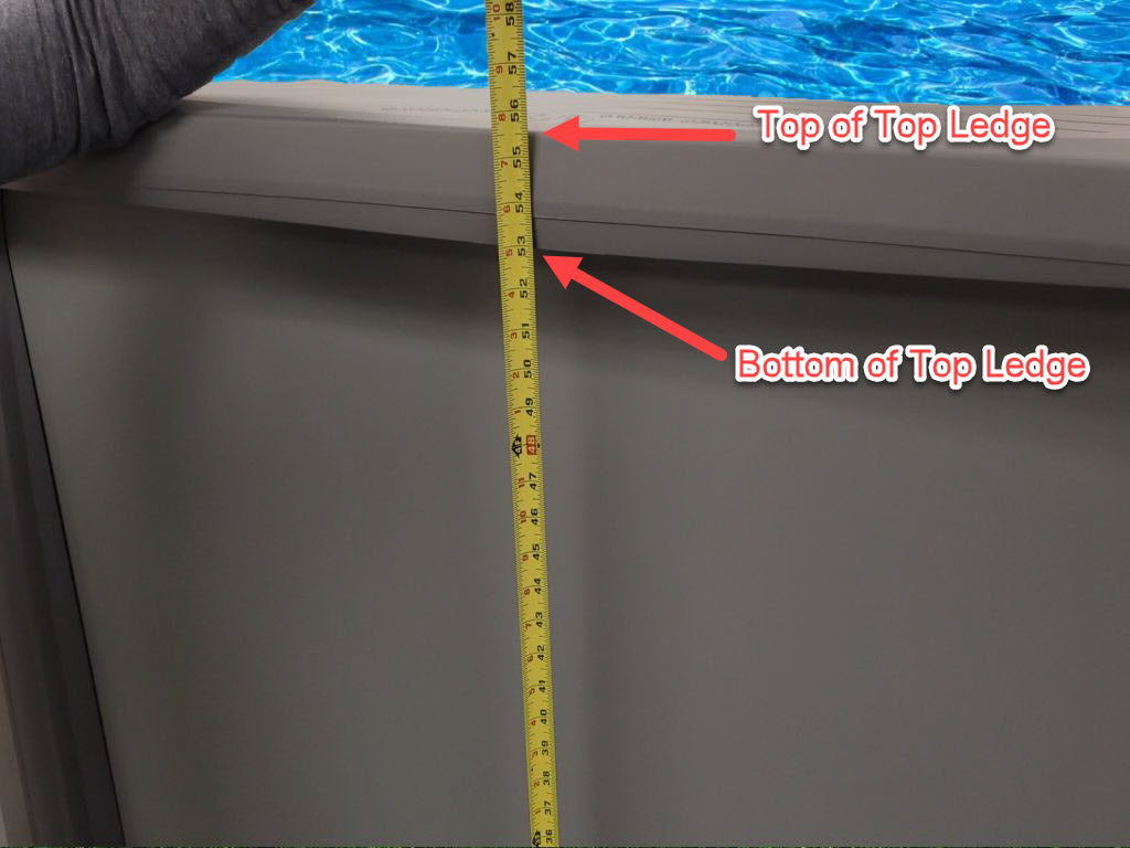 Height Measurements to top ledge