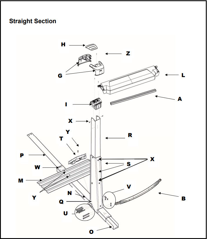 Saltwater 8000 Parts Breakdown Straight Section