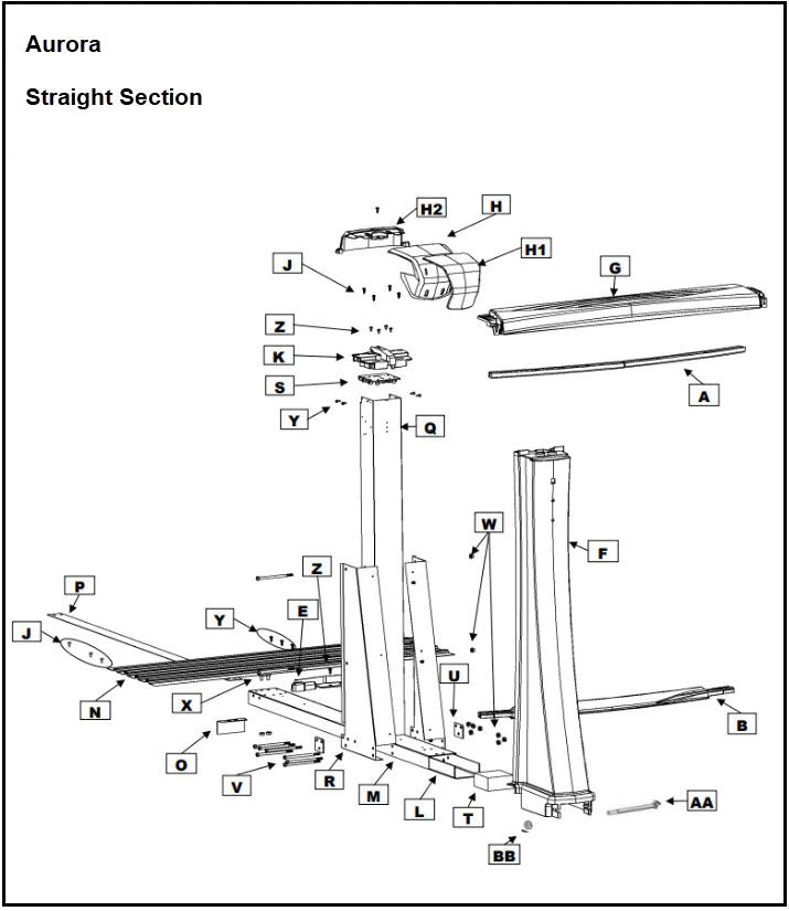 Saltwater Aurora Parts Breakdown Straight Section