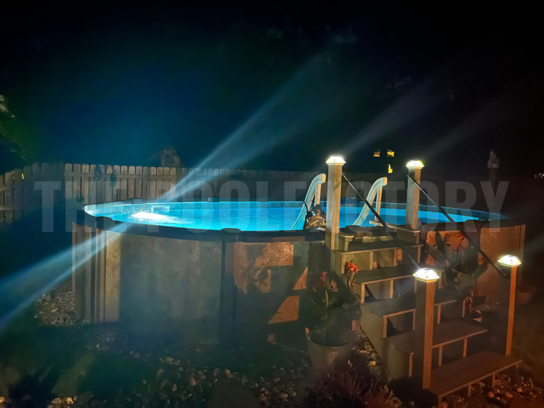 Saltwater LX pool with light