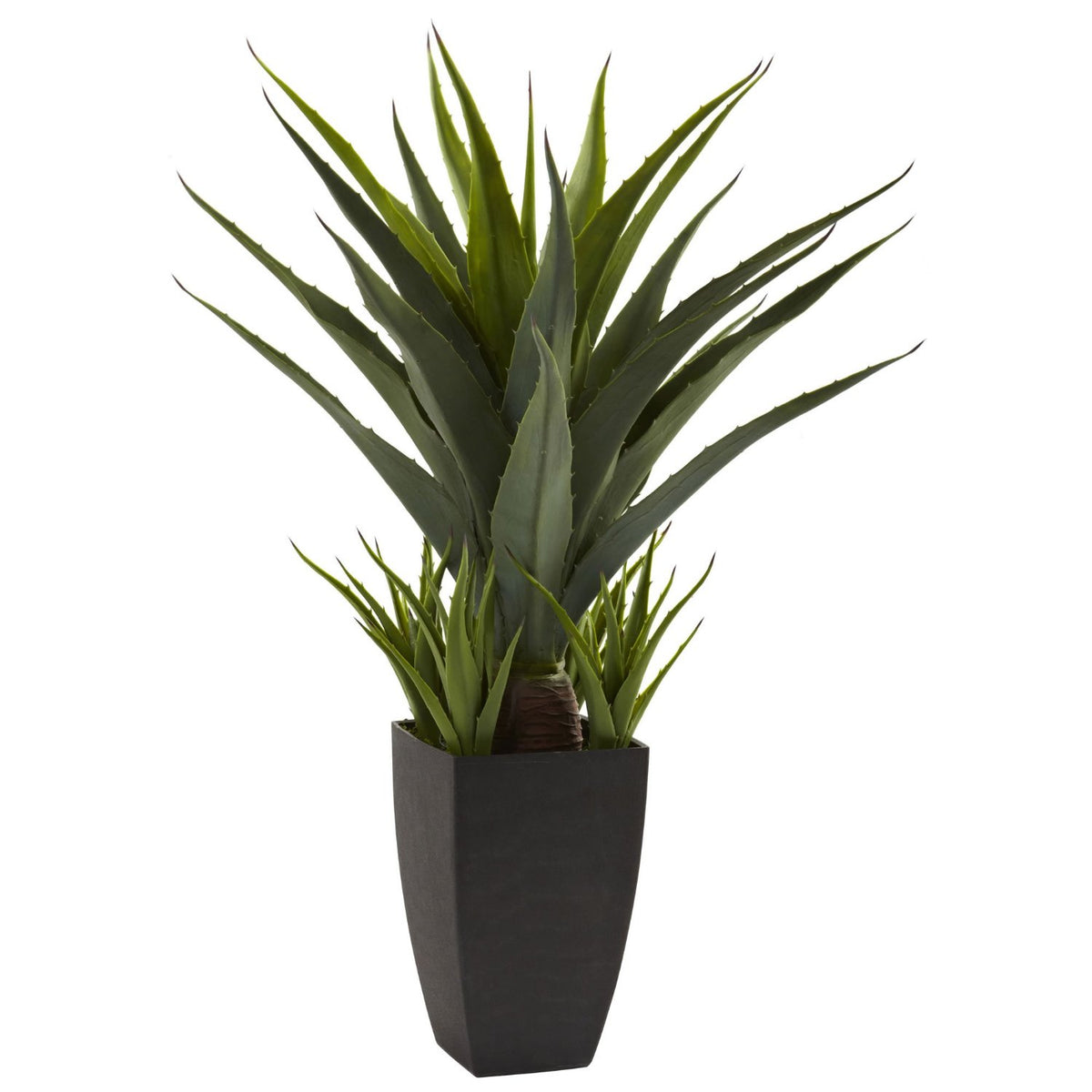  Nearly Natural 4856 Agave Plant with Black Planter