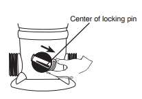 Replacing the Control Dial O-Rings depress center of locking pin