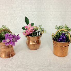 Copper Mini Plant Holders - Assorted Set of 3