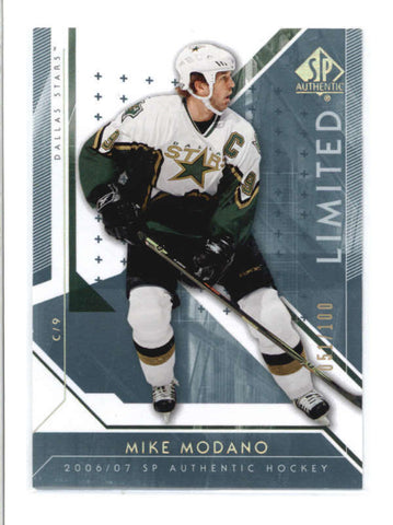 MIKE MODANO 2006/07 SP AUTHENTIC #70 RARE LIMITED PARALLEL #051/100 AB9667