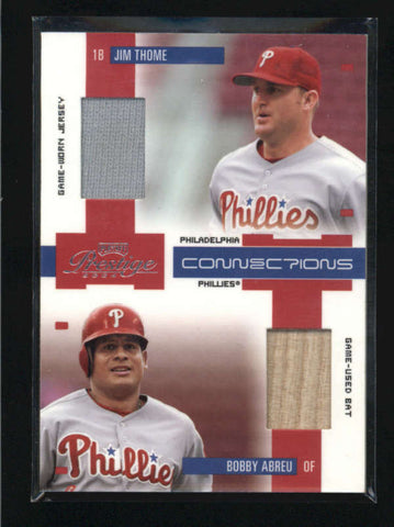 Jim Thome player worn jersey patch baseball card (Philadelphia