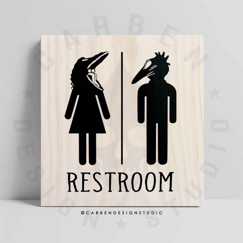 Download Barbara Adam Restroom Sign Available In 2 Sizes Carben Design Studio