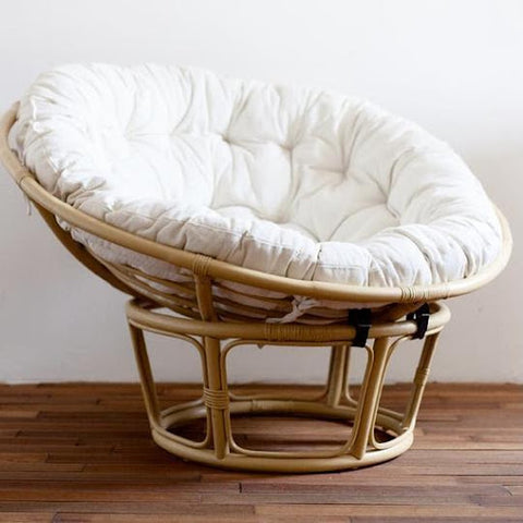 rattan char with circular back