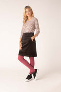 Directional Cord Skirt in Plum Kitten