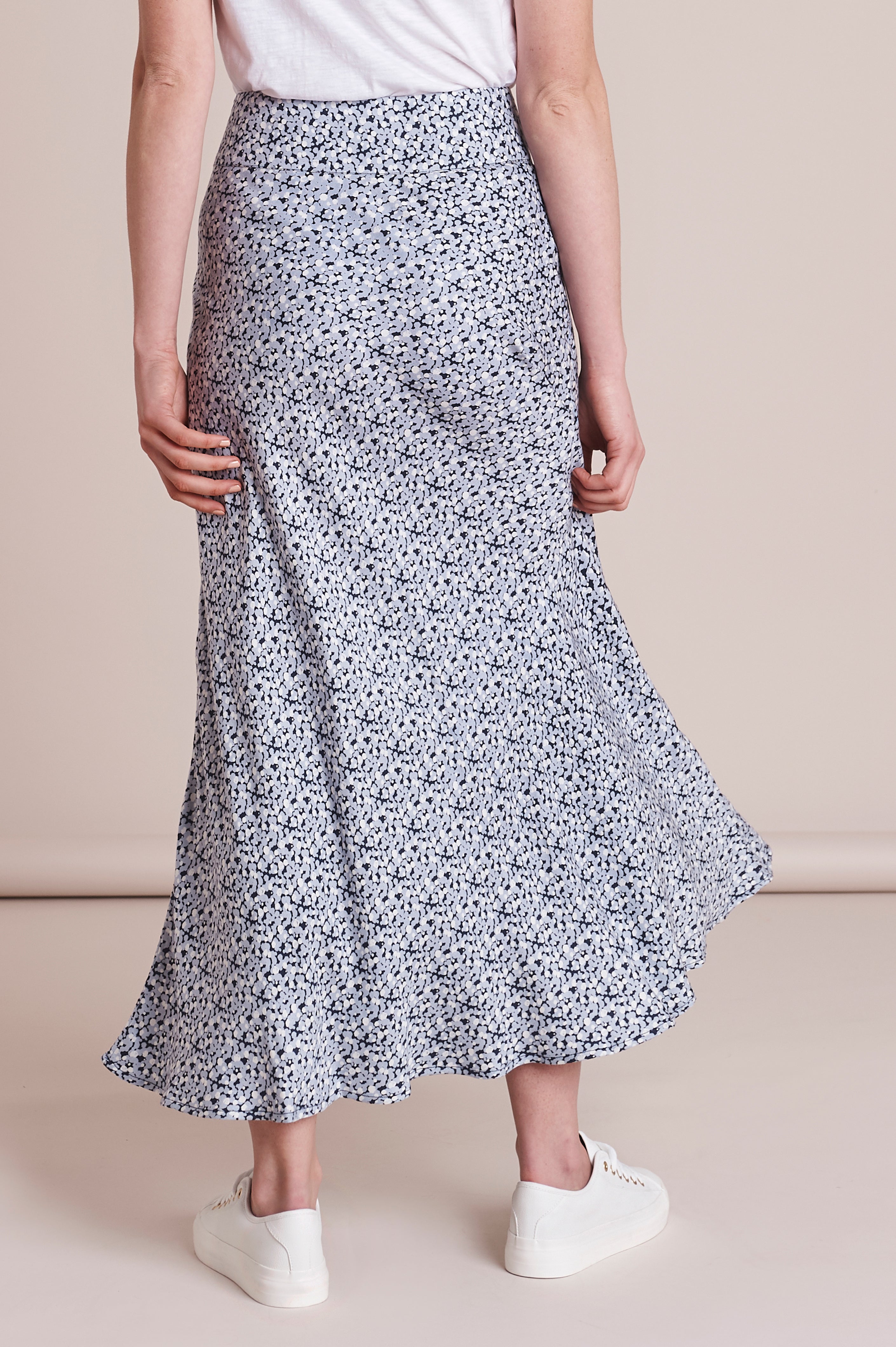 Spot Print Bias Cut Long Skirt – Mistral Online