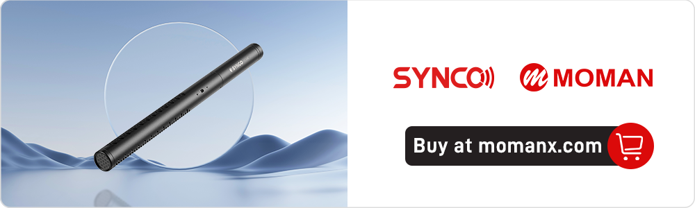 SYNCO D1 shotgun mic for voice over is in barrel design and comes in black color.