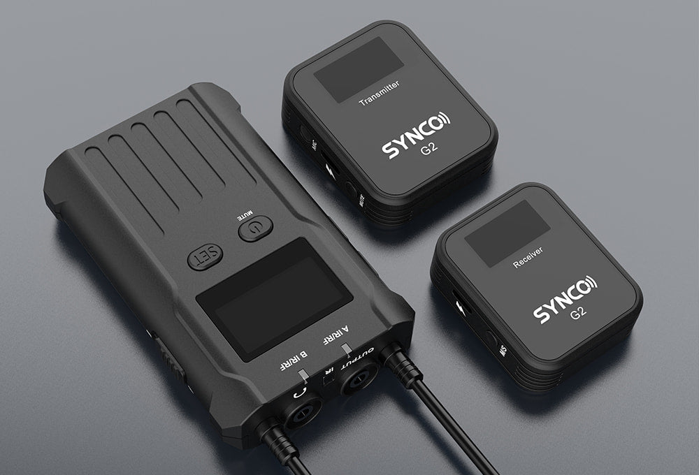 Sistema de micrófono inalámbrico UHF SYNCO T3 y sistema de micrófono inalámbrico 2.4G SYNCO G2
