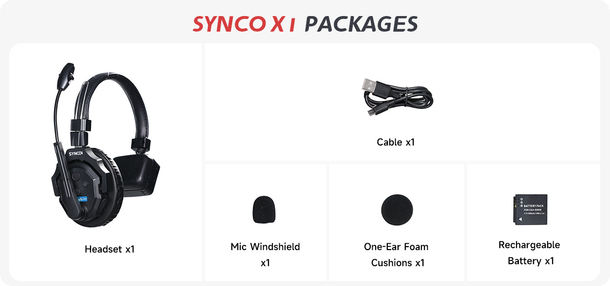 SYNCO Xtalk X1 package list