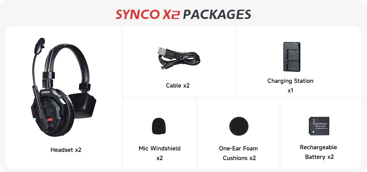 SYNCO Xtalk X2 package list