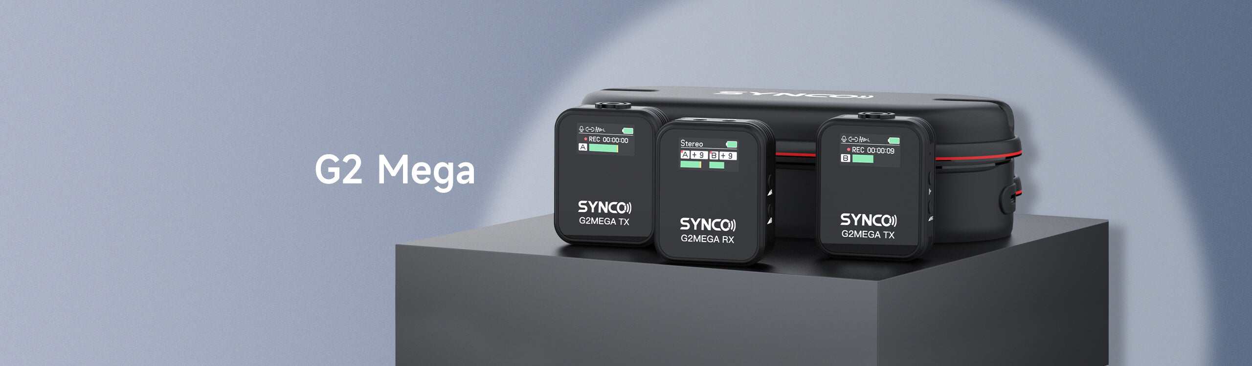 Wireless Microphones for Filming SYNCO G2 Mega, Charging Case Included