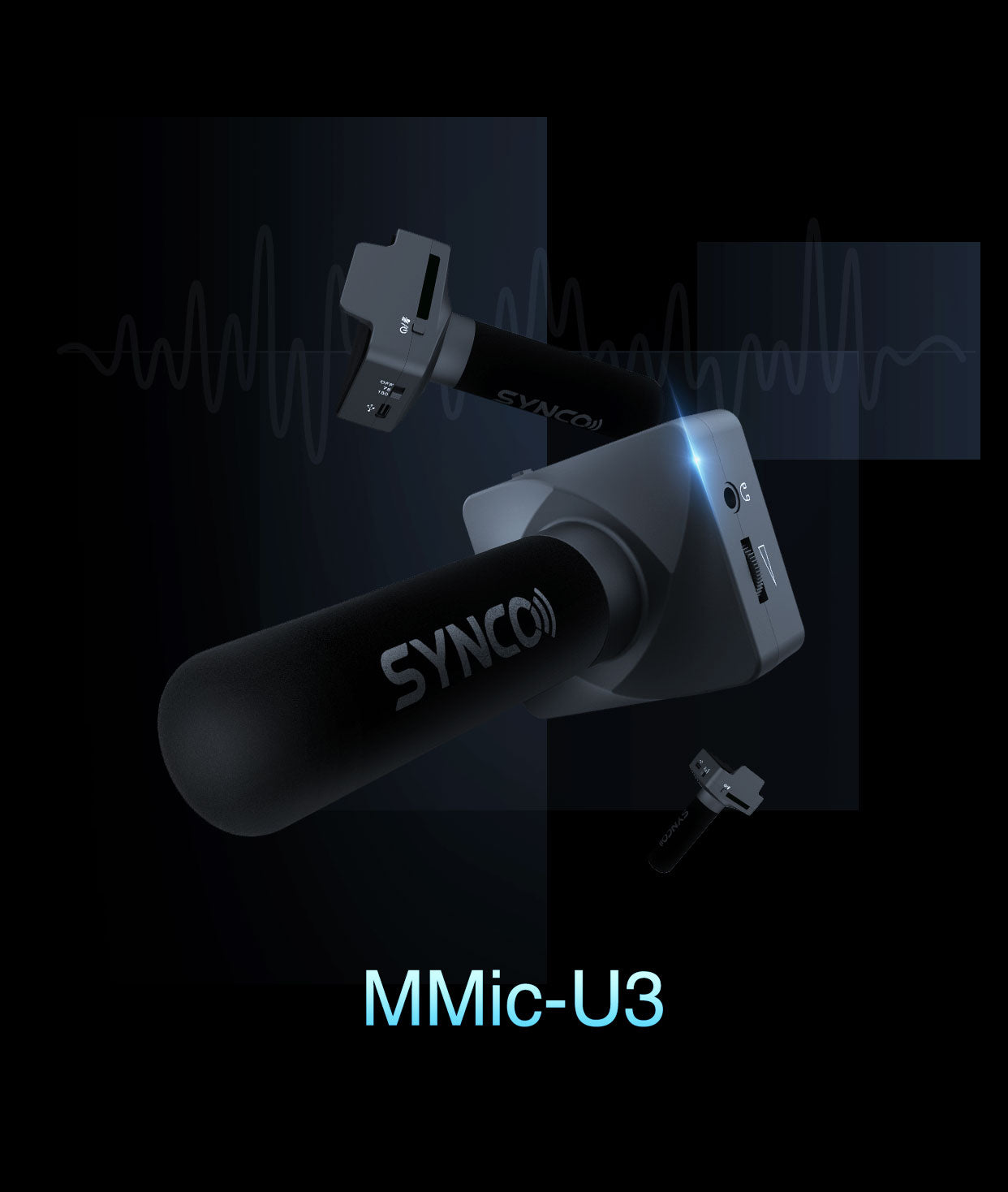 SYNCO  Microphone directionnel de qualité pour iPhone, Android, ordinateur  et DSLR SY-U3-MMIC