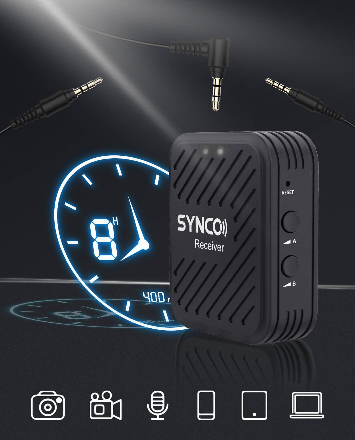 SYNCO | 1-Trigger-2 Wireless Lavaliere Microphone System at 2.4 GHz SY