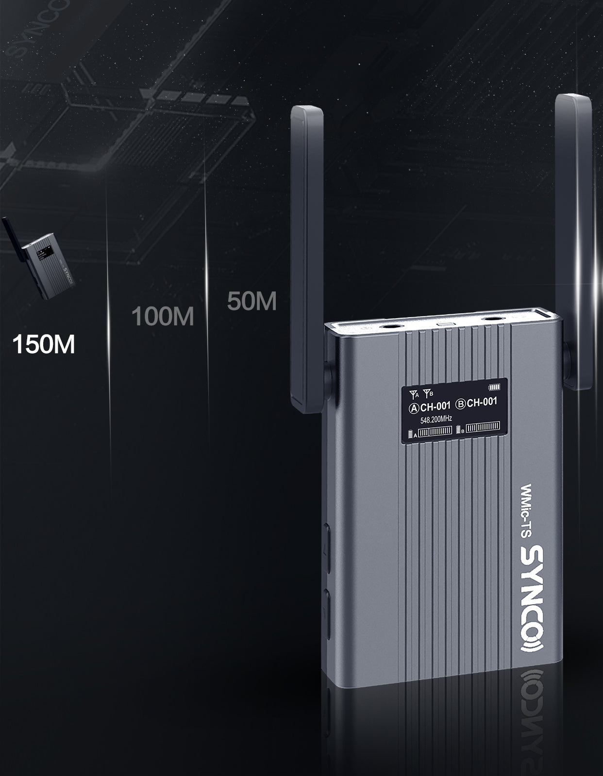 Synco Audio WMic-T1 16-Channel UHF Wireless Lavalier Mic System with Tx and  Rx SYNCO WMIC-T1