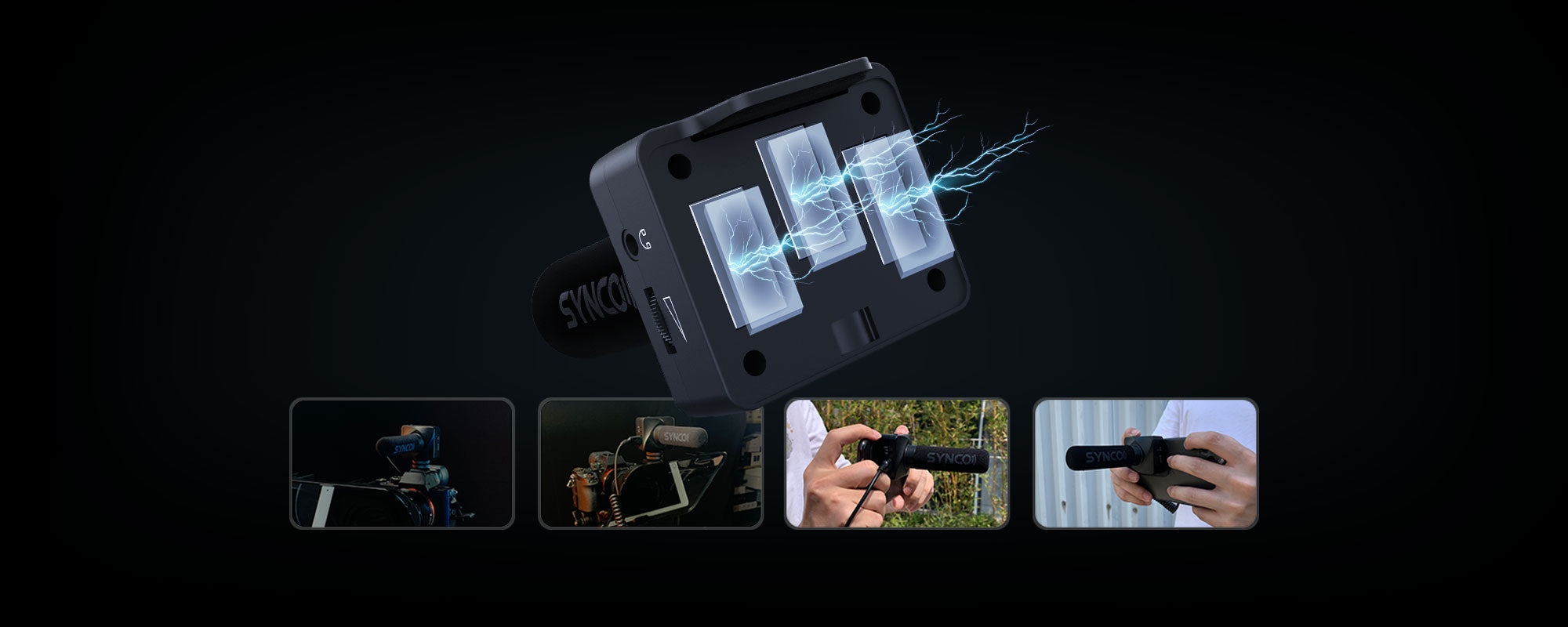 SYNCO U3 features magnetic absorption to attach firmly to smartphones and can also mount on cameras.