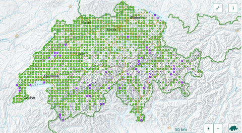 Verbreitung von Löwenzahn in der Schweiz