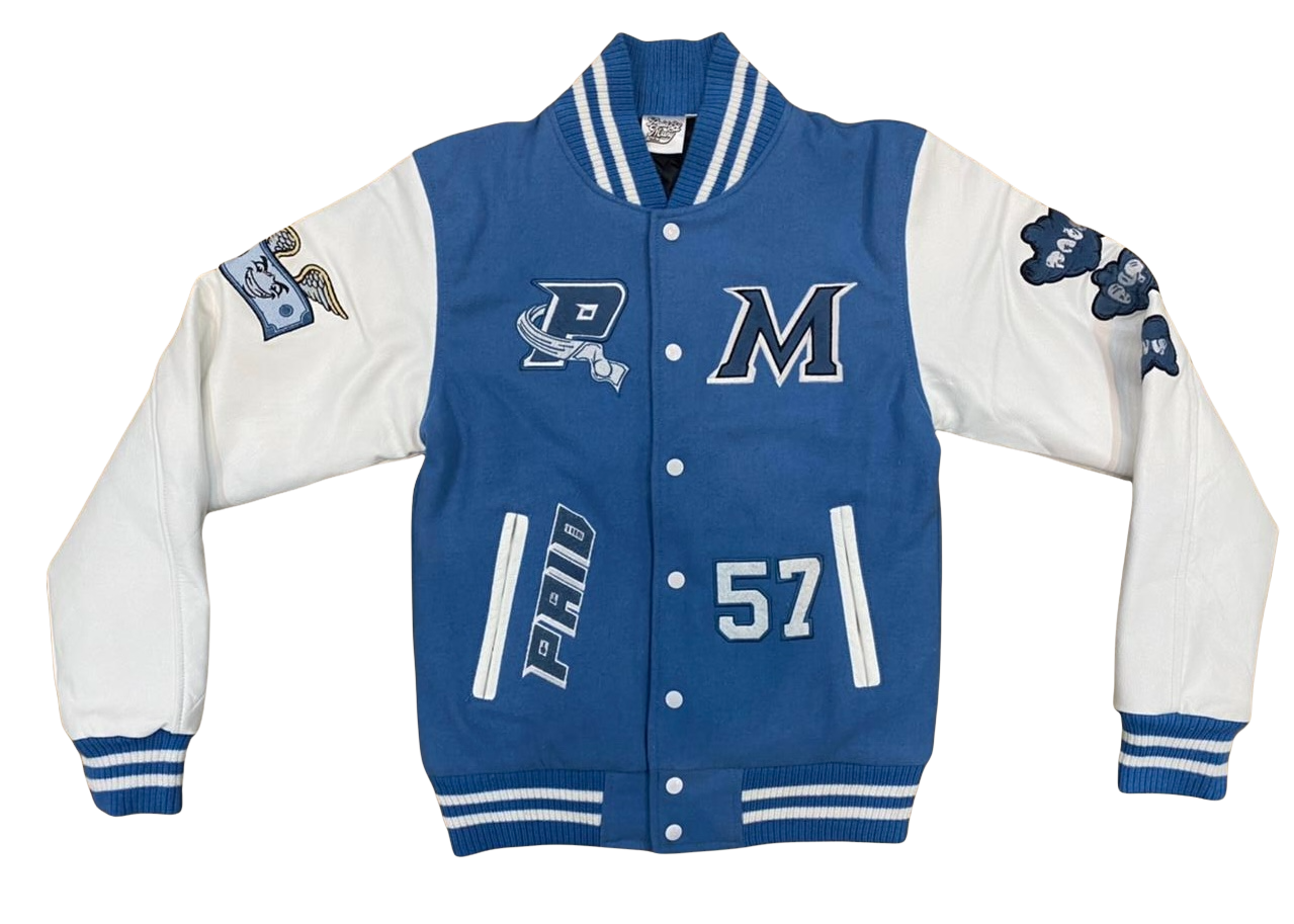 Baby Blue Varsity Jacket  M Los Angeles Letterman Jacket