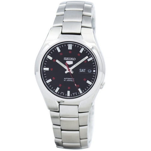 Seiko 5 SNK617 K1 Silver with Black Dial Men's Automatic Analog Watch –  xTrend