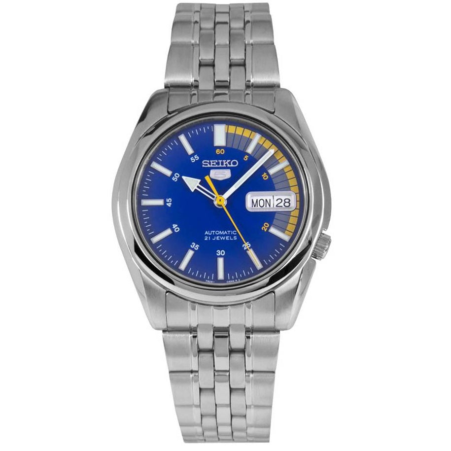 Seiko 5 SNK371 K1 Blue & Yellow Dial Men's Automatic Analog Watch – xTrend