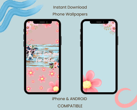 Instant Download iPhone or Android Wallpaper Accessories - Cute Spring –  Show Barn Life