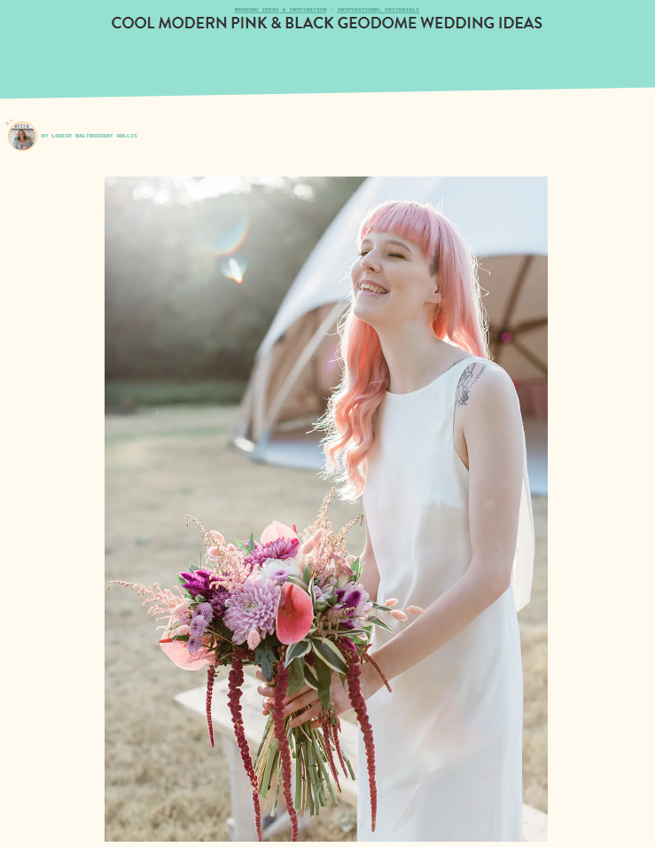 Cool modern pink wedding ideas and inspiration