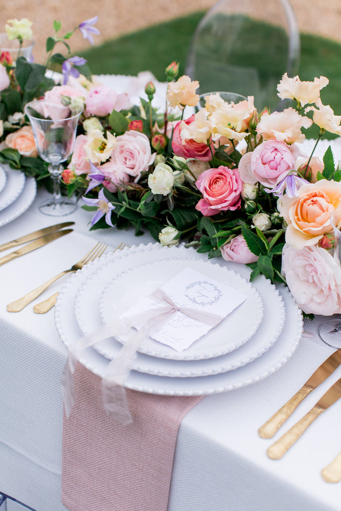 Floral Wedding Table at Bignor Park