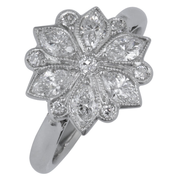 Flower Rings | Engagement, Wedding, Diamond | UK London Hatton Garden ...