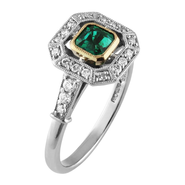 Art Deco Emerald Rings - Stunning 1920's Emerald Engagement Rings – The