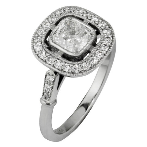 Cushion cut diamonds are favoured for their soft shape and brilliant sparkle.