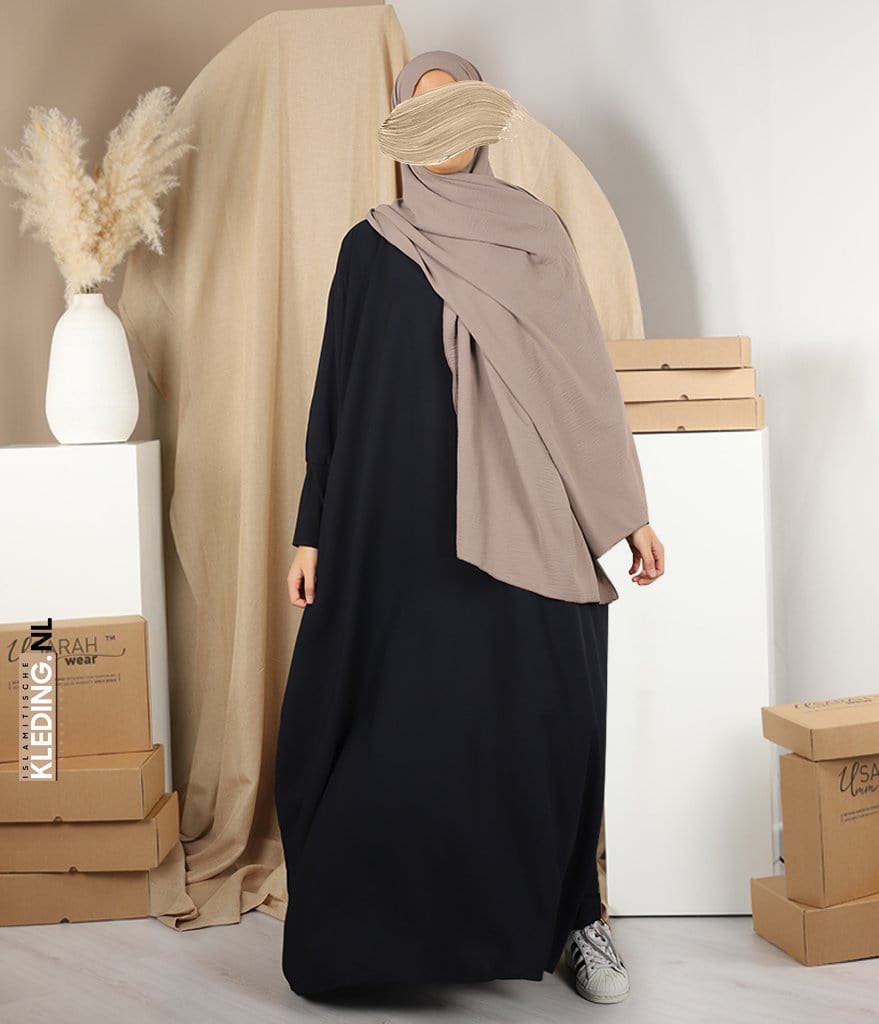 AIDS Zeeslak Ik was mijn kleren Farasha Abaya Basic Navy – islamitischekleding.nl