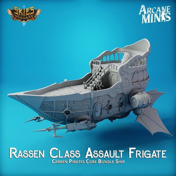 Rassen Class Assault Frigate Airship, Arcane Minis, Skies of Sordane
