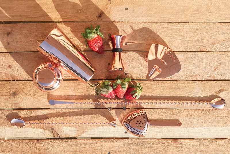 Uberbartools copper tools for cocktail making and bar styling