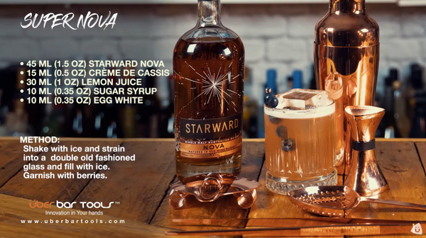 Starward SUPER NOVA cocktail, ingredients and method