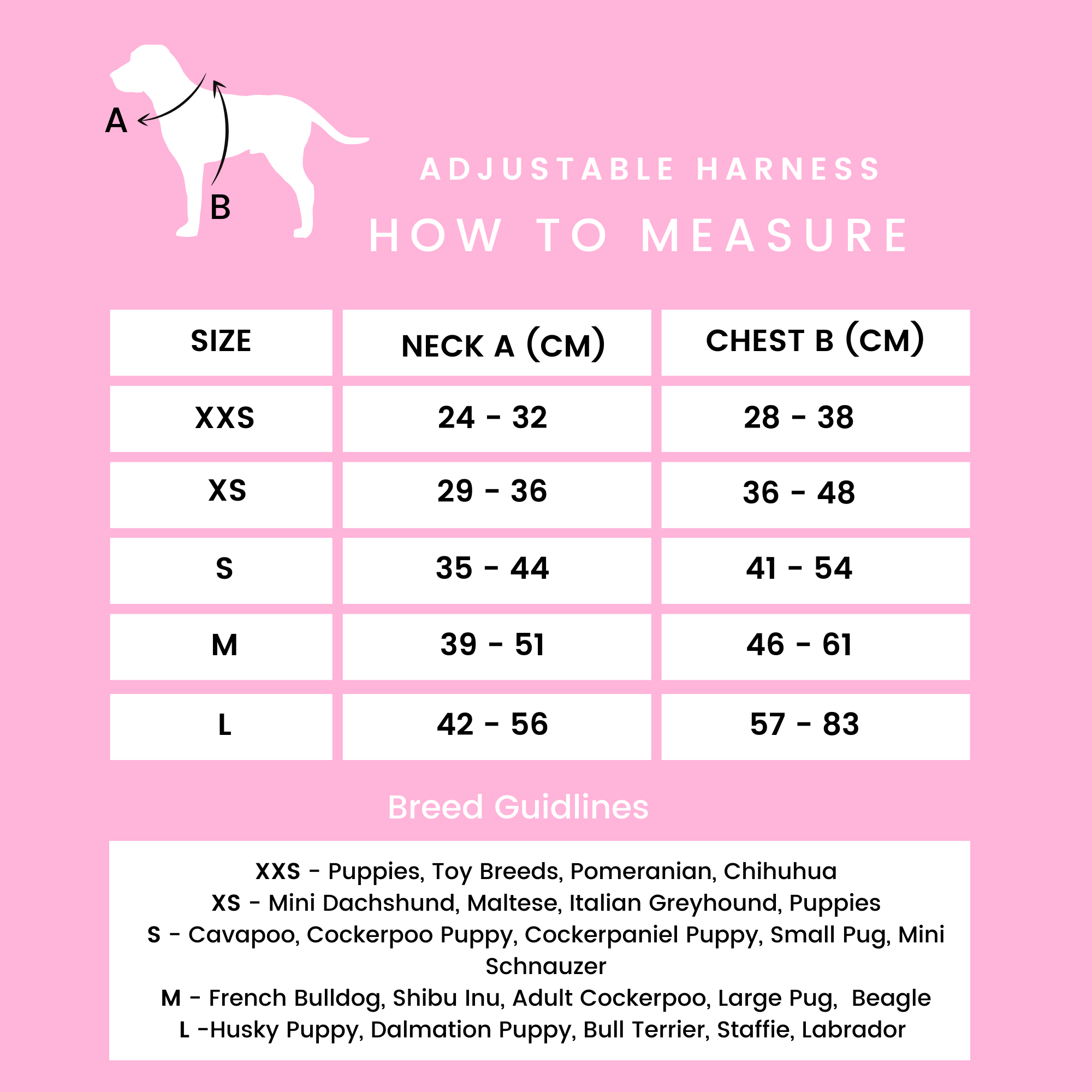 Milkshake Pink Adjustable Dog Harness – WOOF INC