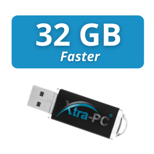 Xtra-PC 32GB drive, Black with Xtra-PC logo