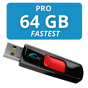 Xtra-PC 64GB drive, Black with Xtra-PC logo