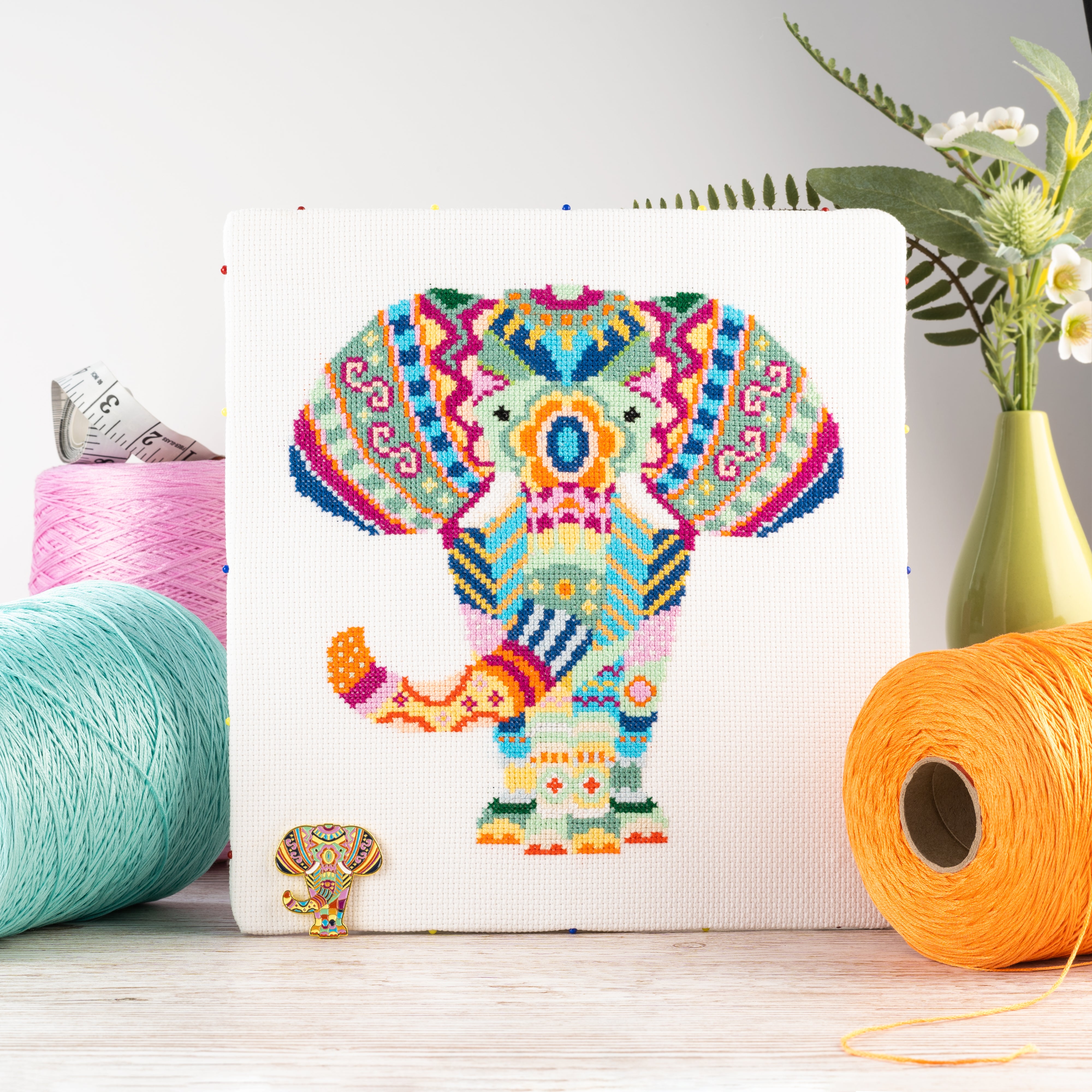 Meloca Designs Mandala Elephant cross stitch