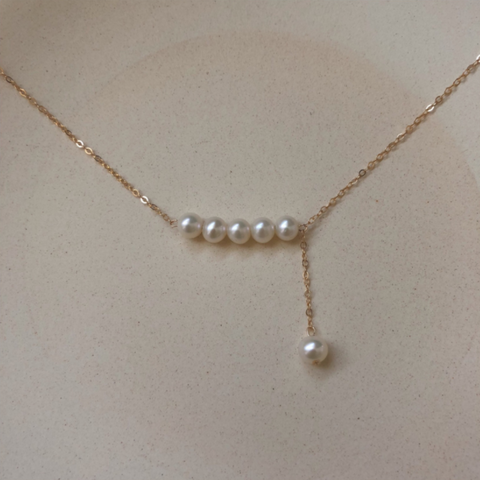 Luxury Mini Pearls Chokers Necklace Gold Plated