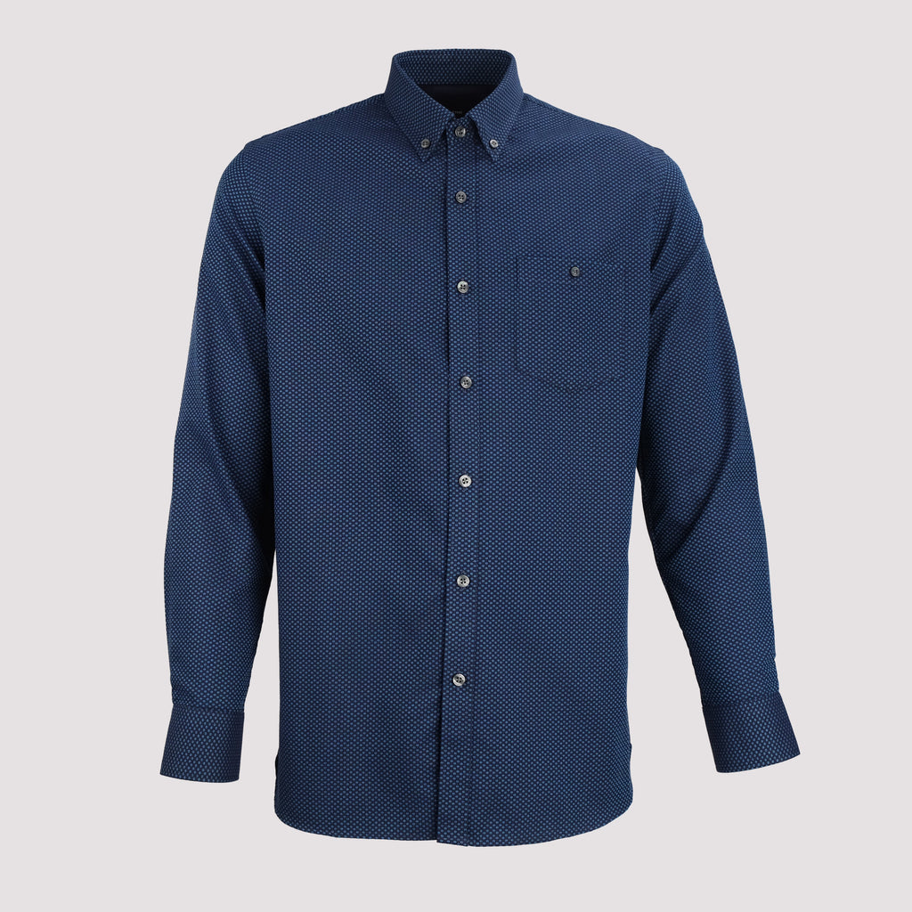 Casual Button Down Long Sleeve Shirt – Wharton Philippines