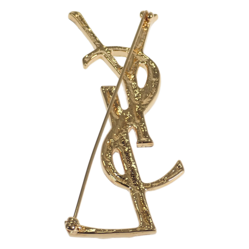 YSL クロコダイル ブローチ（ゴールド/ブラス）-