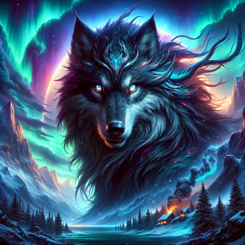 Skoll, le loup de la mythologie nordique dévoreur des astres