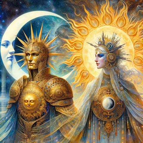 Les dieux nordiques du soleil et de la lune, Sol et Mani